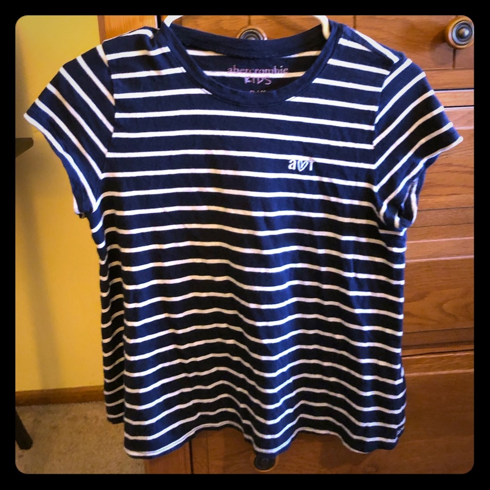 Abercrombie Kids Blue & White Striped Tee